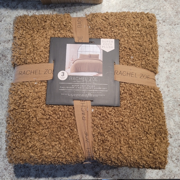 Rachel Zoe Sherpa Cozy PLUSH Full/QUEEN Size Comforter 3 Piece set - Picture 3 of 9